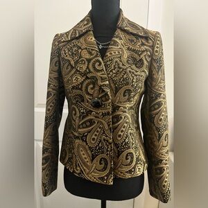 KASPERS Gold & Black Blazer Sz 4P